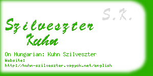 szilveszter kuhn business card